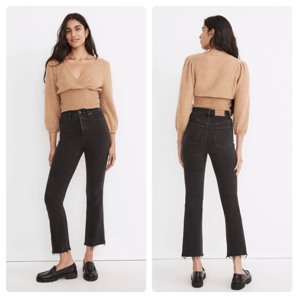 Madewell Cali Demi-Boot Raw Hem Jeans Bayland Wash